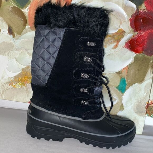 Khombo Like New Leather Rubber Winter Boots - Picture 2 of 8